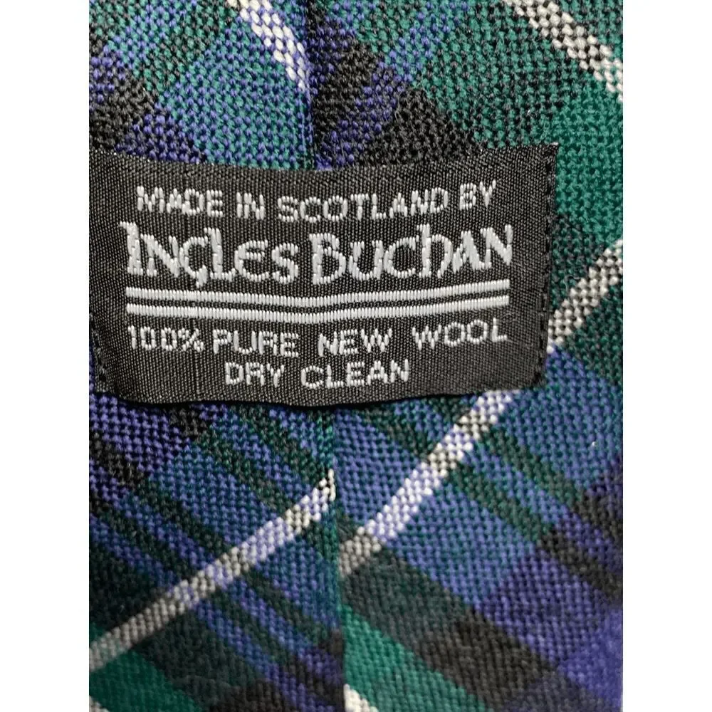 Ingles Buchan Scotland Plaid Wool Tie